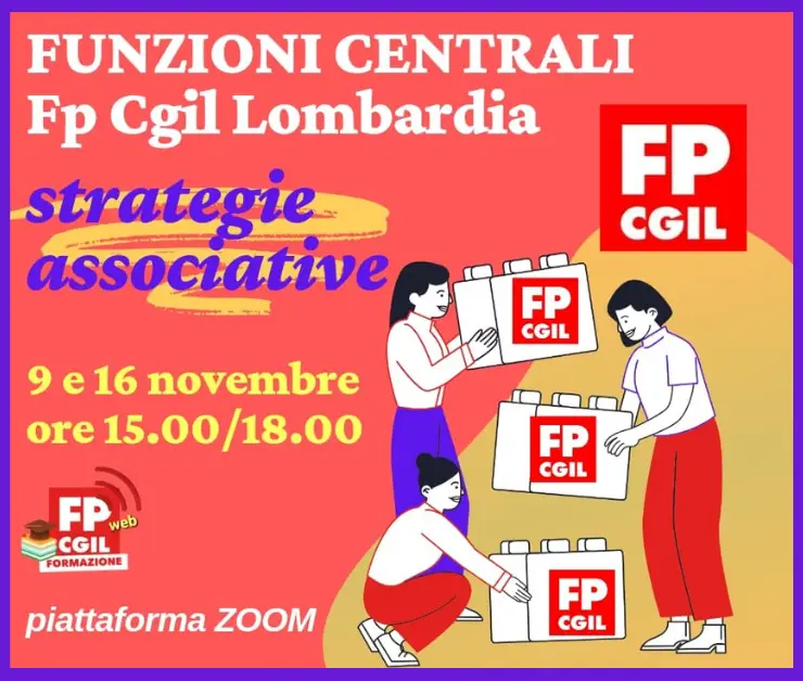Banner corso Fp Cgil strategie associative