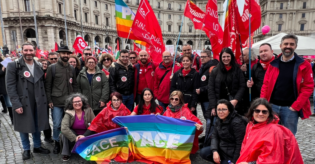 Fp Cgil Lombardia alla manifestazione del 9 marzo 2024