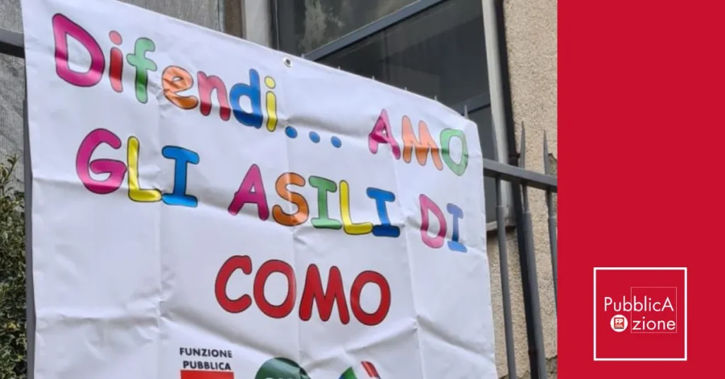 striscione difendiamo asili como