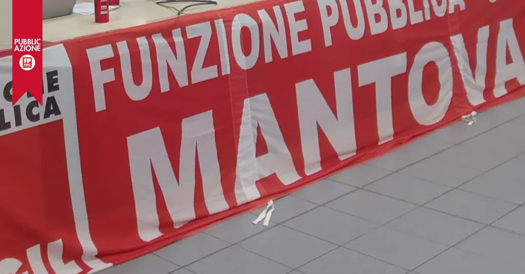 striscione Fp Cgil Mantova