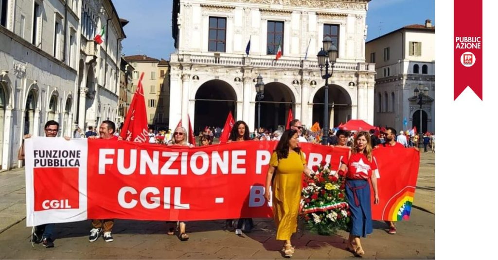 fp cgil bs comune striscione