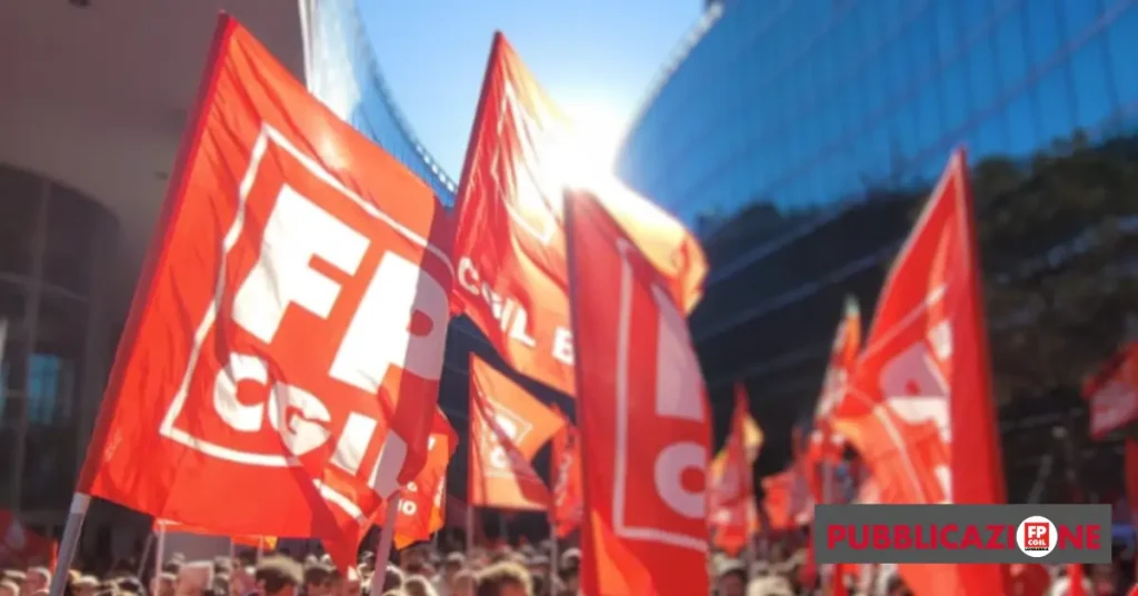 bandiere fp cgil sotto regione lombardia