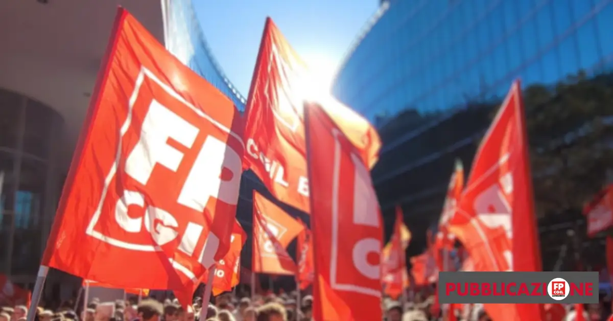 bandiere fp cgil sotto regione lombardia