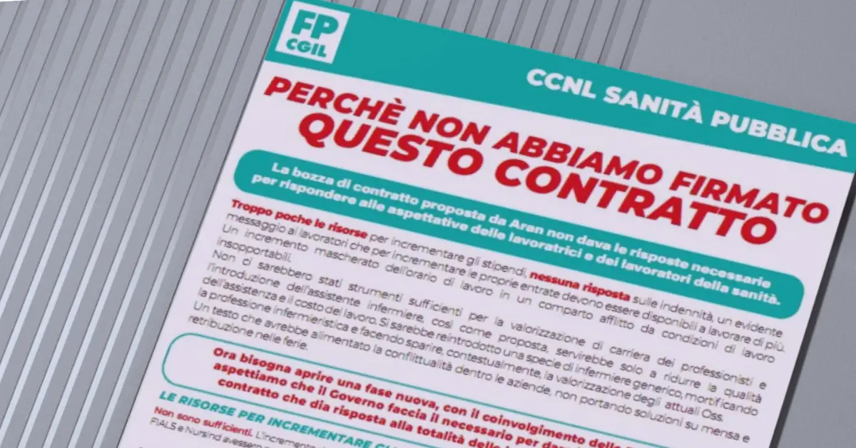 banner no firma ccnl sanità pubblica