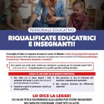 Riqualificazione educatrici e insegnanti volantino Fp Cgil 