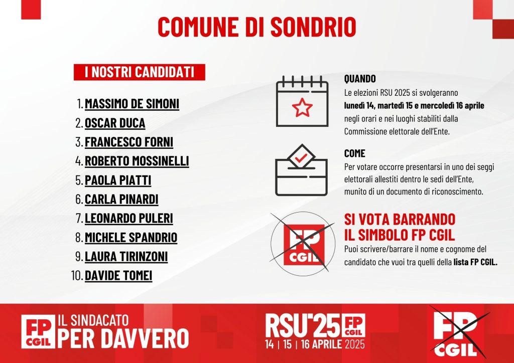 Comune Sondrio santino fp cgil