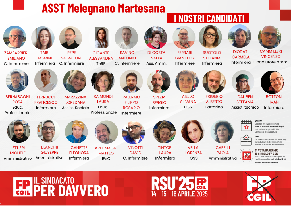 Asst Melegnano lista Fp Cgil