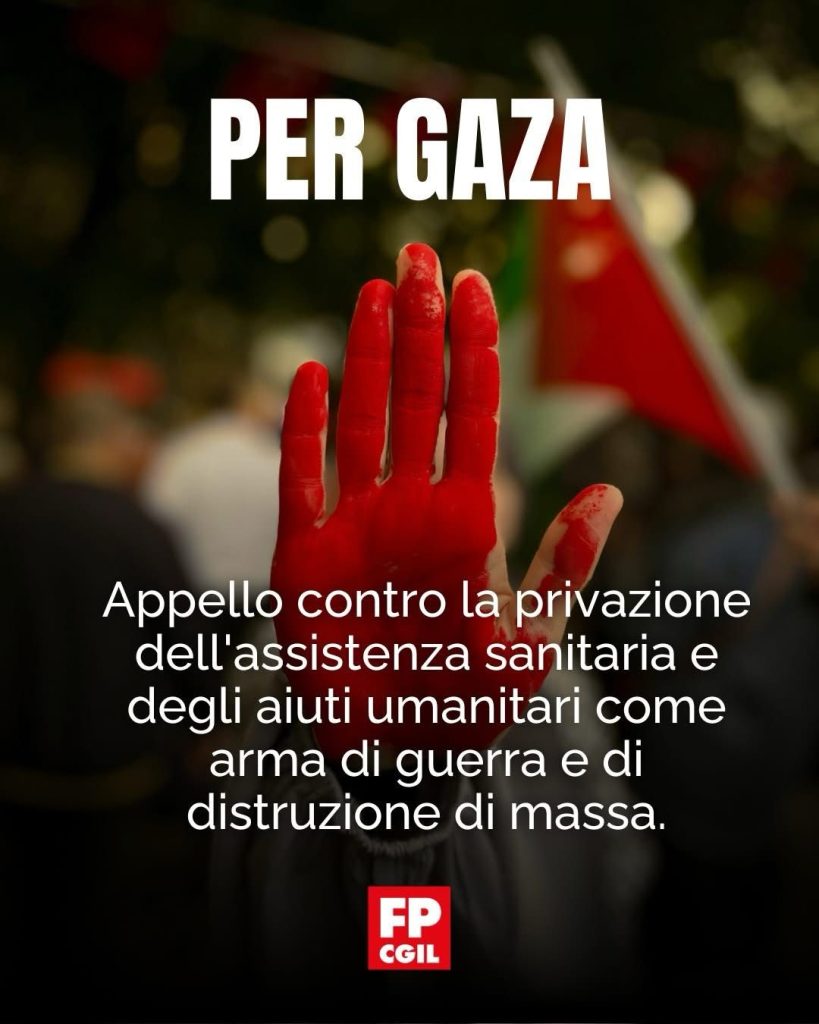 card fp cgil per gaza_appello sanitari