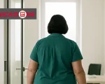 assistente sociale entra in ufficio