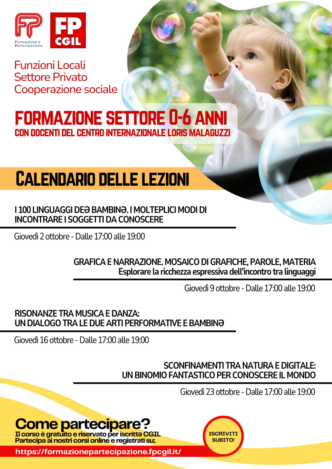 corso 0-6 volantino