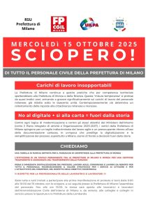 volantino unitario sciopero prefettura mi