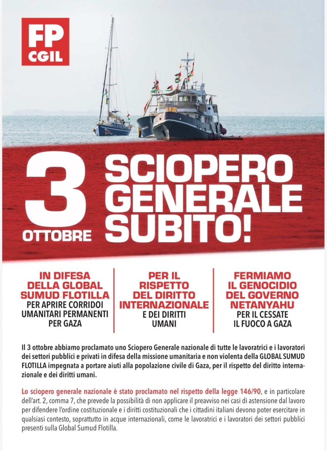 FPCGIL - Sciopero Generale 3 Ottobre