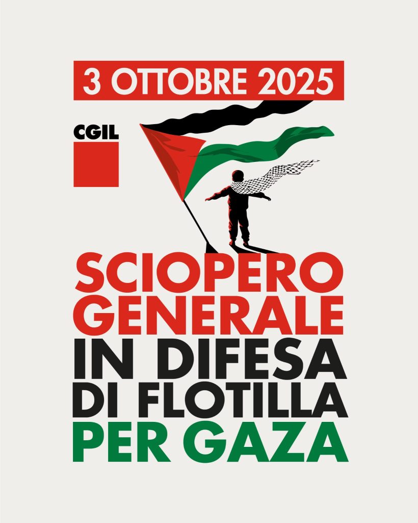 sciopero 3 ottobre gaza cgil