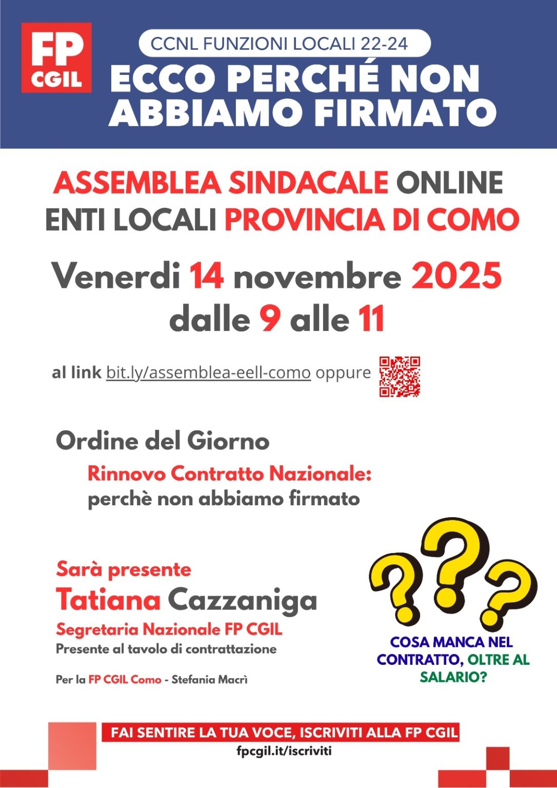 locandina assemblea Fp Cgil Como