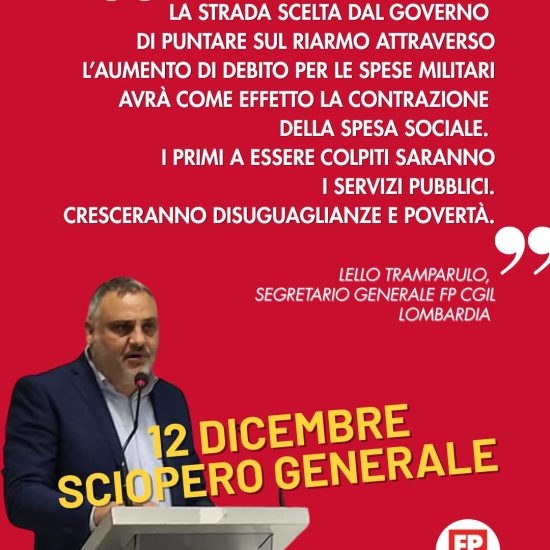 card tramparulo sciopero generale cgil 12 dicembre 2025