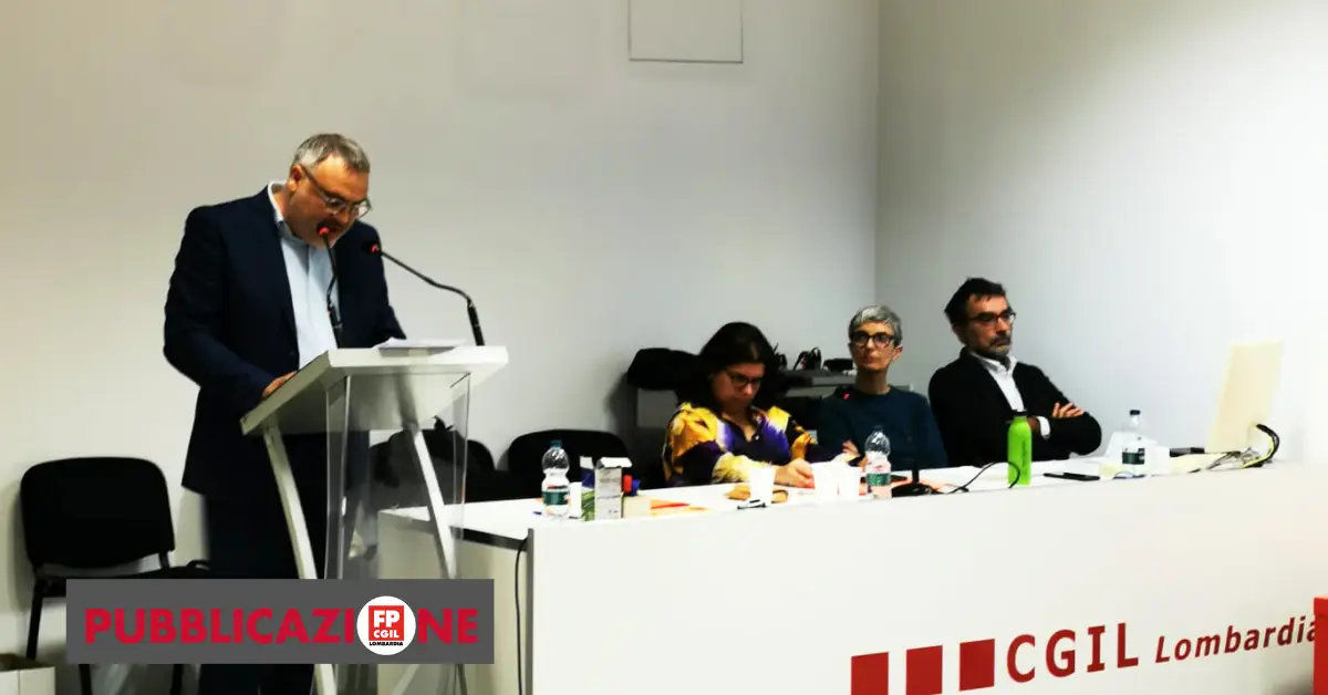 catello tramparulo all'assemblea generale fp cgil lombardia