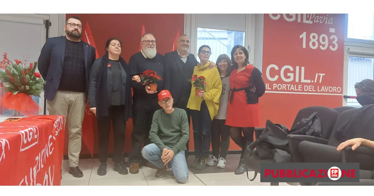 Pirri e segreteria Fp Cgil Pavia