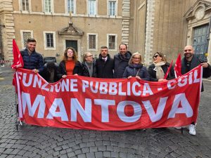 delegazione Fp Cgil Mantova con onorevoli Andrea Casu, Marco Sarracino e Rachele Scarpa