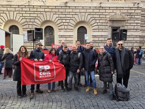 delegazione Fp Cgil Lombardia allo sciopero giustizia