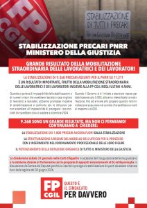 FPCGIL - Stabilizzazione Precari PNRR volantino