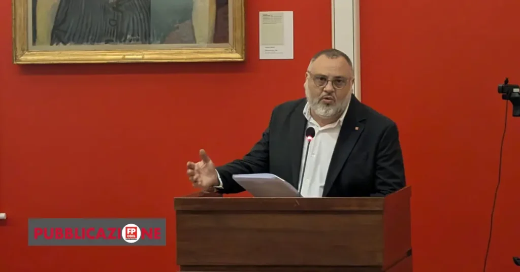 Catello Tramparulo all'Assemblea Generale Fp Cgil Lombardia