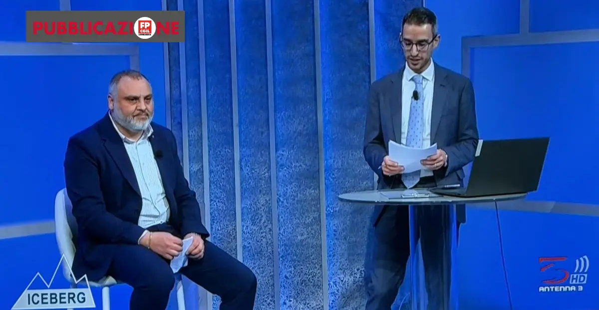 Lello Tramparulo (Fp Cgil Lombardia) alla trasmissione Iceberg su Antenna 3