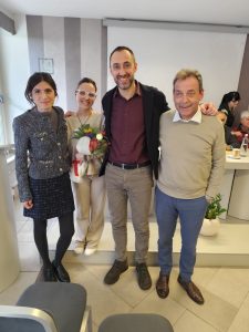 Da sinistra: Carola Rizzi, Stefania Martina, Battista Pavarini, Costantino Mancuso. A completare la segreteria della Fp Cgil Valcamonica Sebino c'è Eliana Ghirardelli (non in foto)