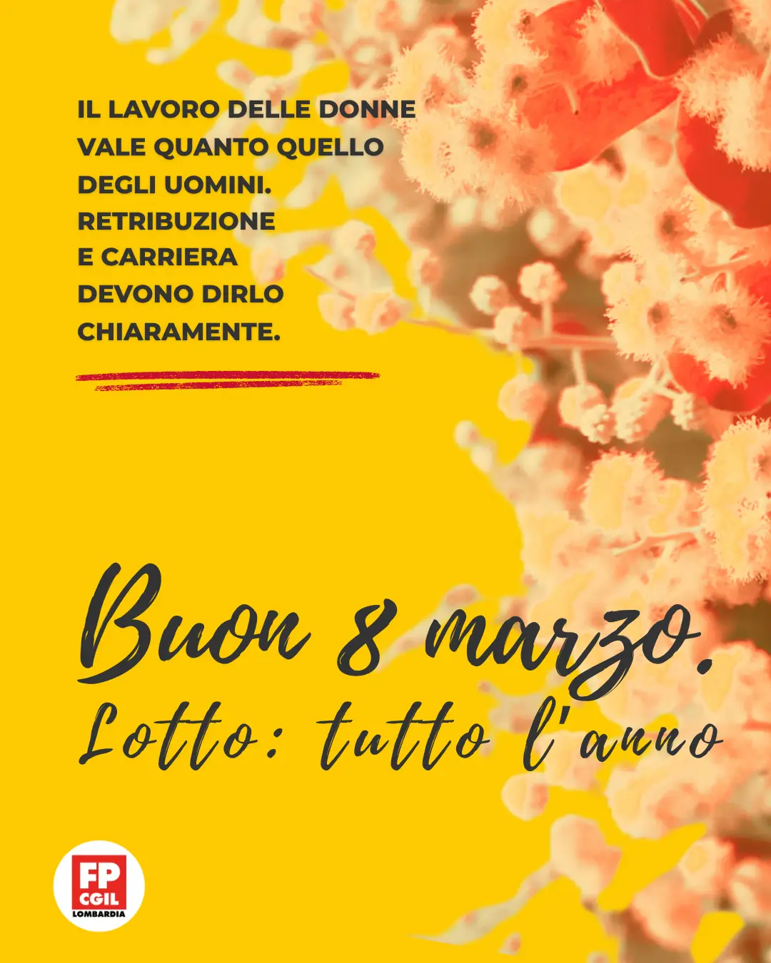 8 marzo 2026 card Fp Cgil Lombardia