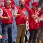 oscar rizzo fp cgil como dal palco della manifestazione del 17 aprile 2026 per lo sciopero sanità privata e rsa