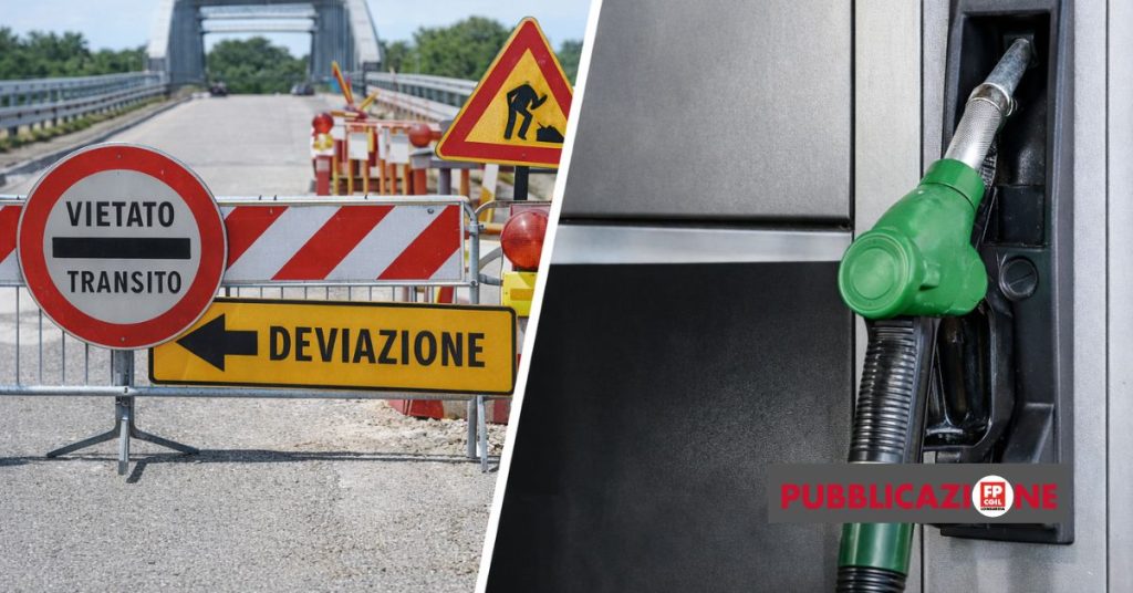 ponte interrotto - distributore di benzina