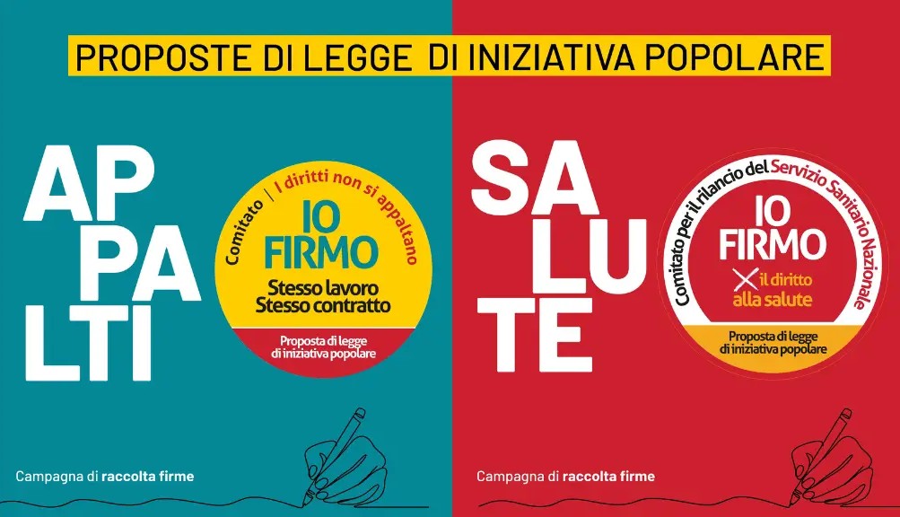 banner proposta legge popolare salute e appalti