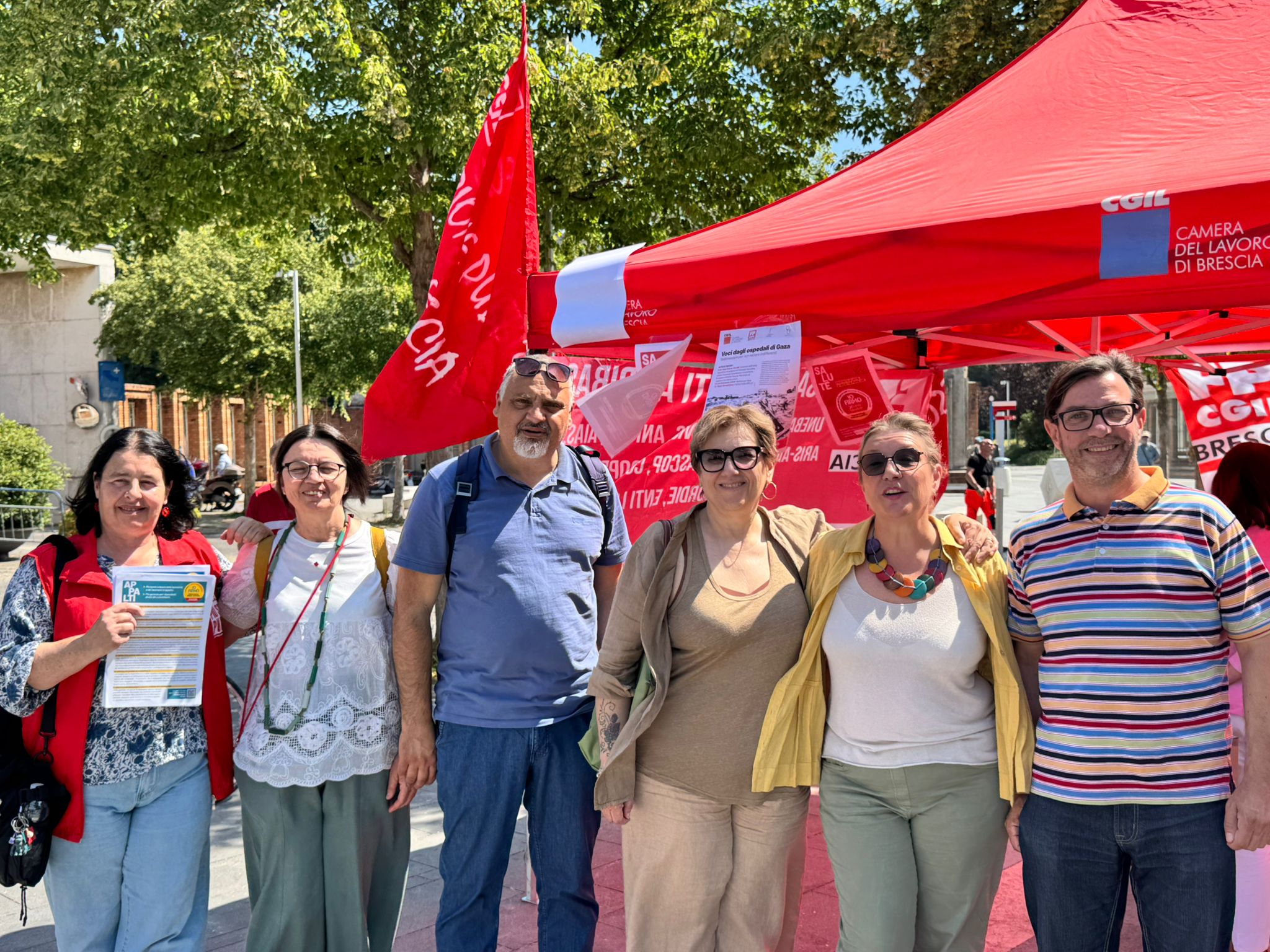 foto presidio spedali civili 18 giugno 2026