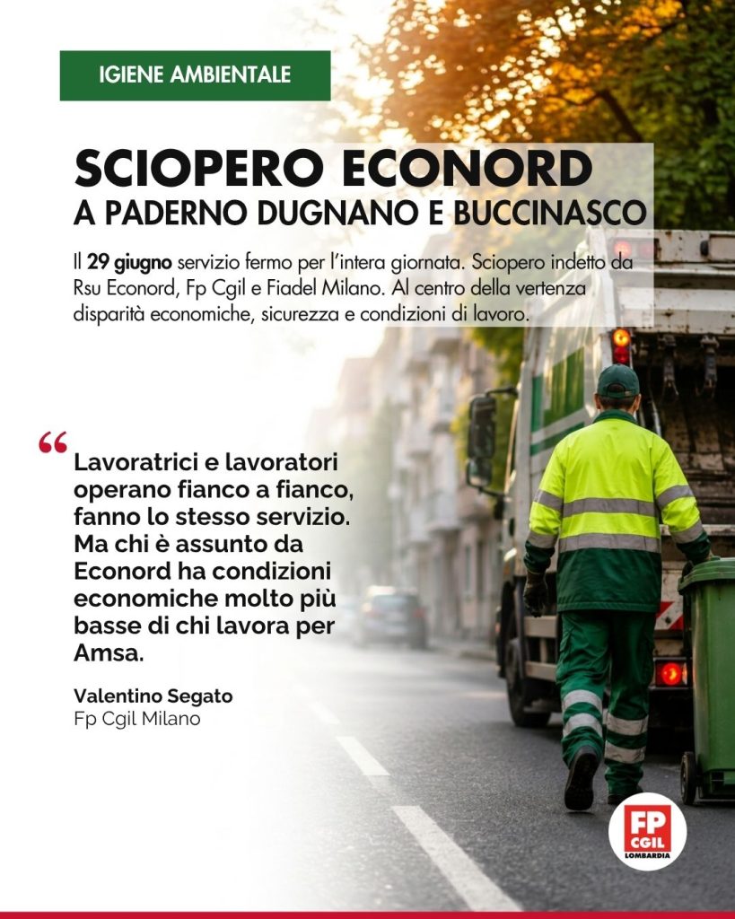sciopero econord 29 giugno 2026