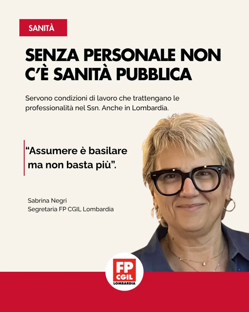 sanità pubblica lombarda card Sabrina Negri