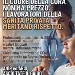 volantino staffetta unitaria sanità privata brescia