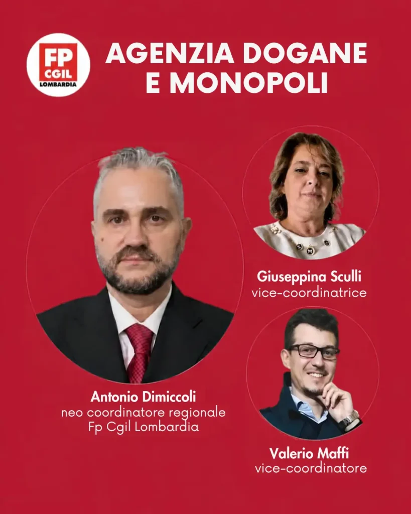 Dimiccoli, Sculli e Maffi, Adm Fp Cgil Lombardia